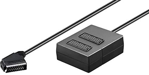 SM-PC® 2-fach SCART Verteiler Adapterkabel Anschlusskabel Umschalter-vollbelegt- #147