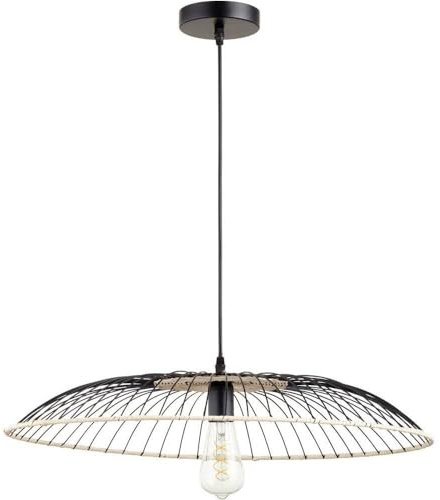 Cyan Design 10794 Parasol Pendant, 1-Light 60 Watts, Matte Black