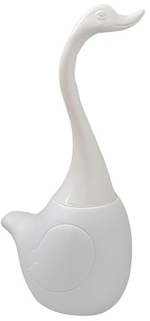 WC Bürste Klobürste für Keramik Kunststoff Schwan Toilettenbürstenhalter Kreatives Badezimmer Lustige Haushaltsreinigungswerkzeug Reinigungsbürste-rot