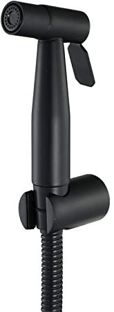 Ksunun Kit Bidet WC avec Douchette - Pulvérisateur de Bidet à Main en Laiton - Pomme de Douche Toilette avec Tuyau et Support Kit Douchette WC Mural, pour l'hygiène Personnelle,Noir