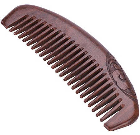 Kamm aus Sandelholz Breite 17cm Haarkamm bequem für Damen Herren Kinder Holzkamm groß antistatisch fein für dicht feines und langes Haar Kamm massage langlebig natur friseur Bartkamm als Geschenk