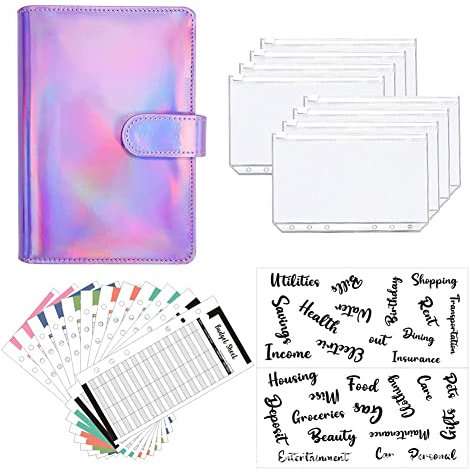 A6 Budget Planner Deutsch - Budget Binder Geldumschläge Umschlagmethode, Budgetplaner Geld Organizer Sparbuch mit Folien Deutsch für Finanzplaner, Buget, Geld Sparen Mappe, Cash Stuffing