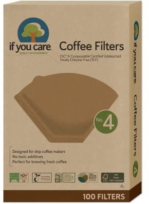If You Care # 4 Cone Shaped Unbleached All Natural Compostable Coffee Filters, 100 Count (Pack of 2), Chlorine Free