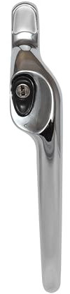 ERA Maxim Offset Locking Window Handle Right Hand Polished Chrome | PVC Windows Handle Replacement | Silver Chromed Handle