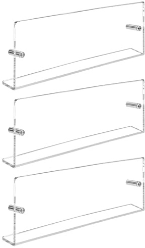 Dewonme Acryl Zeitschriftenregal,3er-Set,Kinderbuchregal aus Acryl, Länge 30 cm,Transparentes,Wandmontiert,Bücherregal,für Kinderzimmer,Wohnzimmer,Schlafzimmer