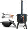 Utschak Feuerofen Ø 49 cm mit Thermometer Gusseisen Topf runder Boden mit Deckel (22 L) Ø 52,7 cm KazanoFF, Учаг, Kazan Outdoor, Feuerschale, Camping, Kazan, Gulaschkanone Dutch Oven (Set 4)