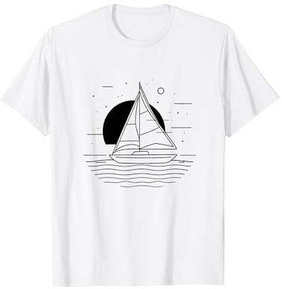 Segeln Skizze Segelliebhaber Segelausbildung T-Shirt