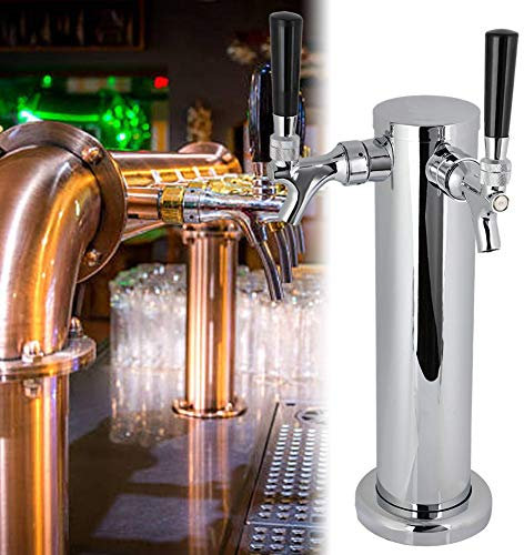 Grifo De Cerveza De Acero Inoxidable Doble Cabezal Instalación Fácil Compatible Con Tanques De Cerveza Jugo Y Refrescos Para Uso En Hogares Fiestas Y Eventos