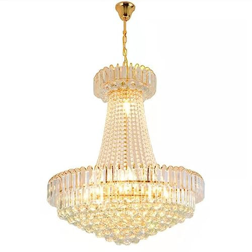 Modernes Wohnzimmer Kristall Kronleuchter Luxuriöser Kristallkronleuchter Palace Hall Church K9 Kristall Pendelleuchte Klassische Empire Stil Deckenleuchte for Wohnzimmer Foyer Esszimmer Flur Schlafzi