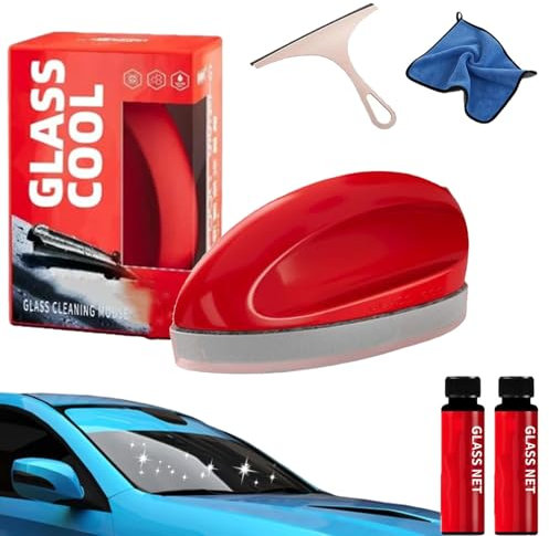 Limpiador de parabrisas de vidrio, potente limpiador de parabrisas y removedor de película de aceite, mouse de limpieza de vidrio de coche para todas las superficies de vidrio (1 unidad)