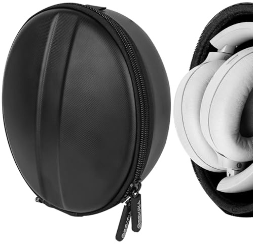 Geekria Shield Headphones Case for Foldable On-Ear Headphones, Replacement Hard Shell Travel Carrying Bag with Cable Storage, Compatible with JBL Tune770NC, JLab Go Lux ANC and More (Black)