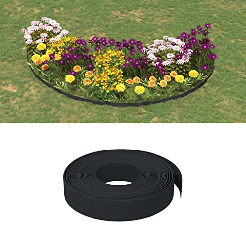 Zäune & Absperrungen, Gartenumrandungen & Einfassungen, 4 Stück, schwarz, 10 m, 10 cm, Polyethylen