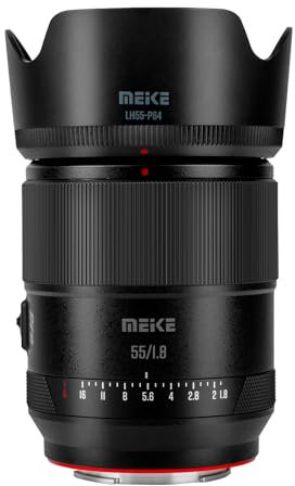 Meike 55mm F1.8 Pro Series Auto Focus STM Full Frame Standard High Resolution 8K Prime Portrait Lens Compatible with Sony E Mount Cameras A7 A7R A7IV A7R IV A7III A7RII A7RIII A7SIII A9 A7C A7CII