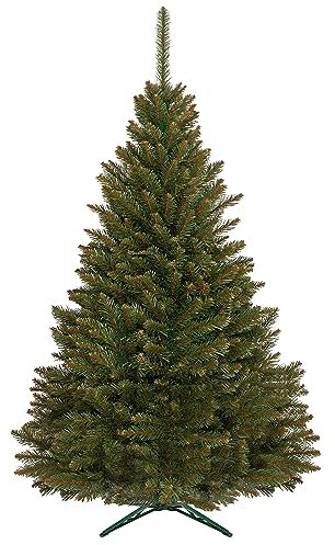 SPRINGOS Árbol de Navidad artificial, 200 cm, abeto caucásico, incluye soporte, sistema de montaje rápido, aspecto realista