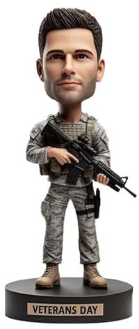 mydedor Individueller Wackelkopf, personalisierte männliche Soldaten in Uniform, Geschenke für Männer, einzigartige Geschenke für individuelle Soldaten
