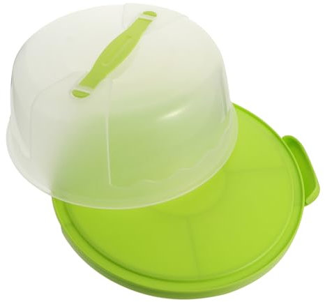 HOLIDYOYO Caja De Plástico Para Tartas 1 Unidad Redonda De 8 Pulgadas Portátil Con Tapa Con Cierre Para Fiestas Y Eventos.