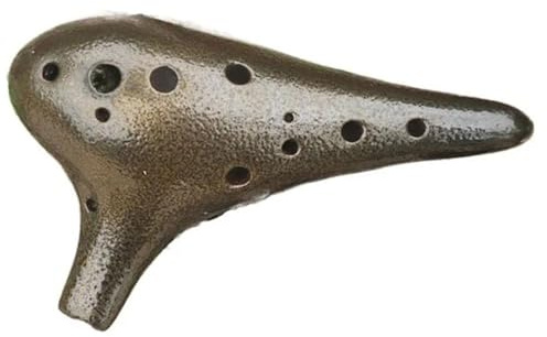 Okarina Pottery Ocarina 12 Löcher Ocarinas Professionelles Musikinstrumentenzubehör Ocarina Of Time Flöte(Gold)