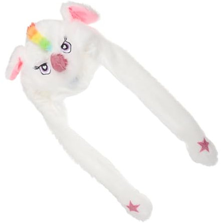 TOYANDONA 1stück Einhorn Ohrbewegender Plüschhut Für Partys Fotorequisiten Warm Und Bequem Für Winterfeiern Geeignet Für Erwachsene Ohne Licht