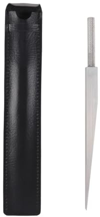 Nicear Galga de espesores de cuña de acero inoxidable con doble marcado, calibre de espesores de soldadura cónico de 0,5 a 11 mm con escala doble para medición precisa de orificios.