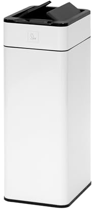 SVITA SE40L Sensormülleimer Abfalleimer Kücheneimer Automatik Mülleimer rechteckig mit Bewegungssensor 40l freistehend automatisch Weiß