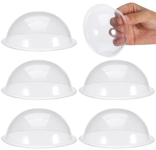 VICASKY 20Pcs Clear Half Dome Covers 3.54 in Semi-Circular Micro Landscape Cover for DIY Crafts Candy Holder Dome Display Case Globe Replacement Home Decor Ornaments