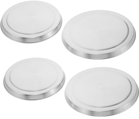 Cubierta de Estufa de Inducción 4 Piezas Acero Inoxidable Plata | Cocina y Hogar, Accesorio Creativo y Único, Protege la Superficie y Aporta Estética