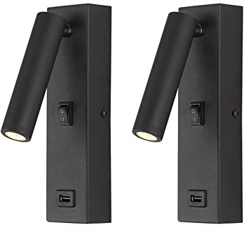 Lampada da Parete, Lampada da Parete Regolabile, Lampada da Lettura da Comodino per Camera da Letto, Applique da Parete cablata con Interruttore, Lampada da Parete Moderna per testiera da Interno