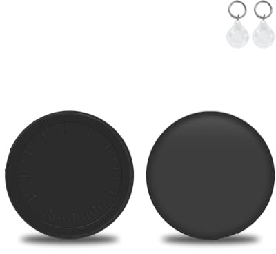 2PACK-tag Traceur Android (certifié Google Non pour iOS et Huawei), Smart Bluetooth Localisateurs D’Objets Compatible avec Google Find My, pour Voiture, Valise, Moto, Velo, Clés-Noir