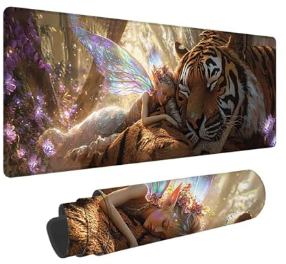 Tappetino per Mouse XXL 1400 x 600 x 3mm Tappetino Mouse Gaming Grande, Mousepad con Base in Gomma Antiscivolo, Tappeto per Tavolo da Gaming per Mouse e Tastiera, Accessori PC, Regalo (balene) V-436