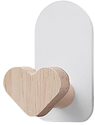 No Tools Ganci – 40 g legno metallo, adesivo impermeabile design rotondo, gancio da parete senza | per appendere asciugamani, cappotti, decorazioni, superfici piane di edifici, vetro