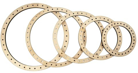 budiniao DIY Webrahmen aus Holz für Erwachsene und Kinder, zum Stricken gemütlicher Accessoires mit vielseitigen Webstühlen, Webset aus Holz, DIY Hüte, runder Rahmen, Stricken