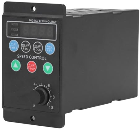 WALFRONT Variateur de Fréquence 1,1 KW Convertisseur de Fréquence monophasé à triphasé pour le Contrôle de la Vitesse du Moteur de Broche Entrée 176-264 V Sortie 0-220 V