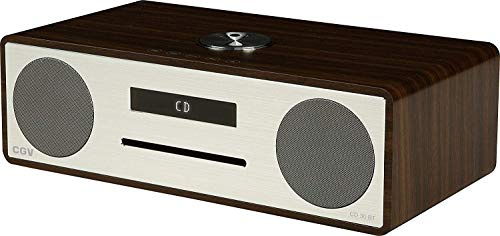 CGV CD30BT Radio Vintage CD/FM/Bluetooth/USB MP3 Aluminium/Wengé