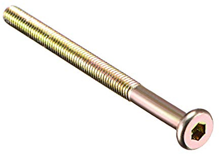 sourcing map M6x80mm vis à six pans écrou élan vis à tête ronde 58mm Long filet zingué 5pcs