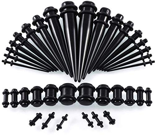 BOOM Huacan Ohrdehner, 18 Stück, konisch + 18 Stück Plug, Acryl, 1,6 mm-10 mm, 36 Stück, Acryl