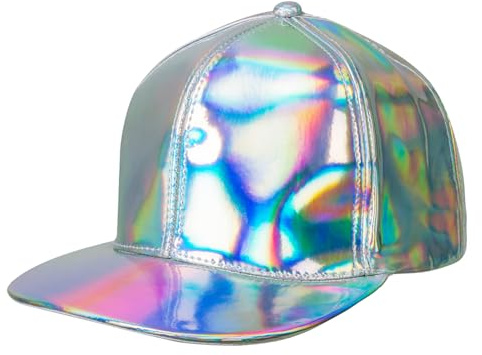 Boland - Basecap Holo, holográfica, talla ajustable, gorra, sombrero, gorro, rapero, disfraz, fiesta temática, carnaval