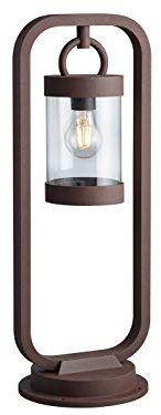 meineWunschleuchte Außen Sockelleuchte Rostoptik moderne Außenlaterne, | Höhe 60cm, mit E27 LED, Außenlampe Landhausstil Gartenlaterne Wegbeleuchtung von Terrassen und Gartenwegen IP44
