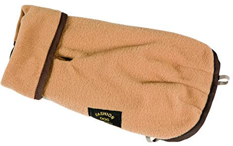 Fashion Dog Fleece-Hundemantel - Camel/Beige - 80