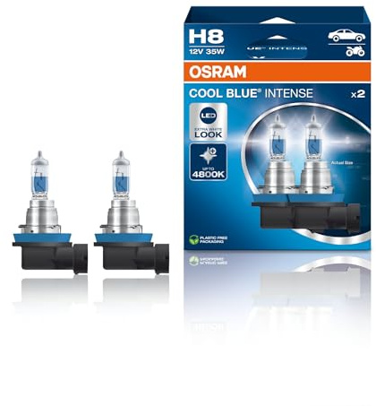 Osram 64212CBN-HCB Cool Intense H8, bis zu 4.800K, Halogen Scheinwerferlampe, LED-Look, Duo Box (2 Lampen), Blau