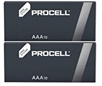 20X Mini Stilo Duracell Procell AAA Alcalina (2 Blister Da 10 Batterie) 20 Pile