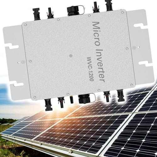ExoticaBlend Wechselrichter Solar Grid Tie Inverter 1200W MPPT Grid Tie Micro Wechselrichter PV Wechselrichter Balkonkraftwerk mit WiFi-App-Überwachung