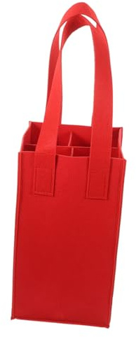 EXCEART 1stk Wein-Einkaufstasche Geschenktüten Für Wein lagerbehälter Filz Flaschentasche flaschentasche 4 Flasche Tote Felt Wine Bags Tragbar Reisen Gefühlt Teilt Korb