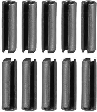 DTGN 5mm x 20mm(DxL) Scanalato Molla Perno - 30pz - Ottimo per Casa Macchina Fissaggio - 65Mn Molla Tassello Tensione Rotolo Perno - Nero