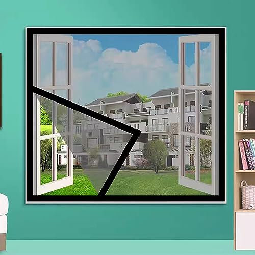 195x195cm,Fly Screens for Window for Roof Window Nets to Keep Bugs Out Mosquito Protector Insect Screen Easy Access to Open and Close Window