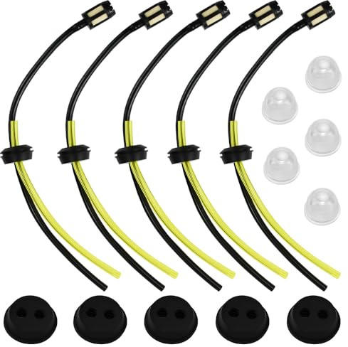 AFASOES 5 Stück Benzinfilter Benzinschlauch Dichtung Universal Set | Benzinfilter Mit Schlauch Und Dichtung Für Wartung Von Trimmer, Freischneider, Motorsense, Rasenmäher Und Gartengeräten