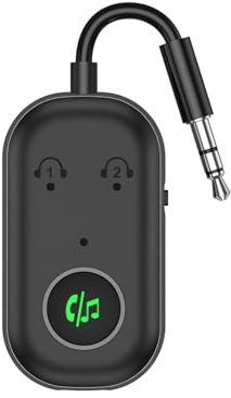 Ankilo Bluetooth 5.3 Adapter Transmitter & Sender für Flugzeug, 2 in 1Bluetooth Sender Empfänger,Typ-C Aufladung Audioempfänger,für MP3 /MP4 Kopfhörer HiFi Lautsprecher,Kopfhörer, Lautsprecher, Laptop