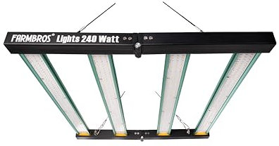 Farmbros LED Grow Light, 240W Pflanzenlampe, Vollspektrum, Dimmbar 0-100%, 2,6 µmol/J