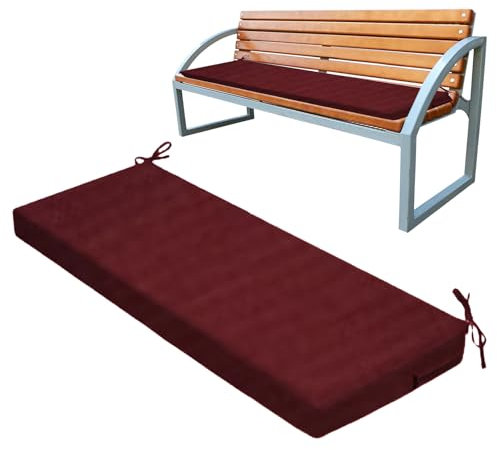 GjnjfdF Cojín de banco de porche, cojín de banco impermeable - Cojín de asiento Swing de patio impermeable - Reemplazo de la piel de gallina, cojín de columpio no resbaladizo resistente al derretido