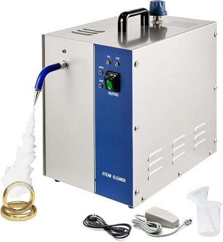 Joyería Máquina de Limpiador de Vapor, Máquina de Vapor de Gemas Profesional Máquina de Acero Inoxidable Equipo de Lavadora de Vapor de Acero Inoxidable Equipo para Limpiar Joyas de Plata y