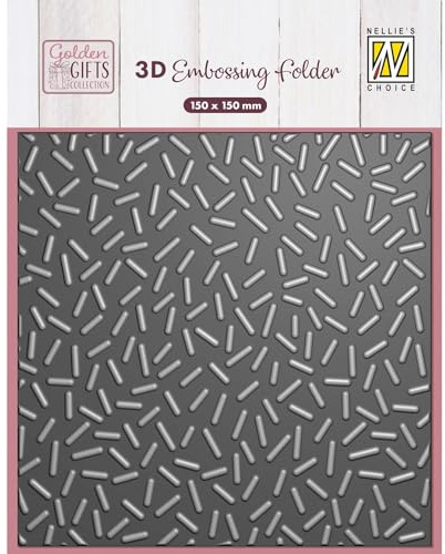 Nellie's Choice 3D Prägeschablone Hintergrund Konfetti - Bastelbedarf für Grußkarten - 15 x 15 cm - Bastelzubehör Ideal für DIY, Karten Basteln und Scrapbooking